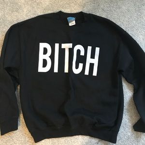 Black crew neck sweatshirt